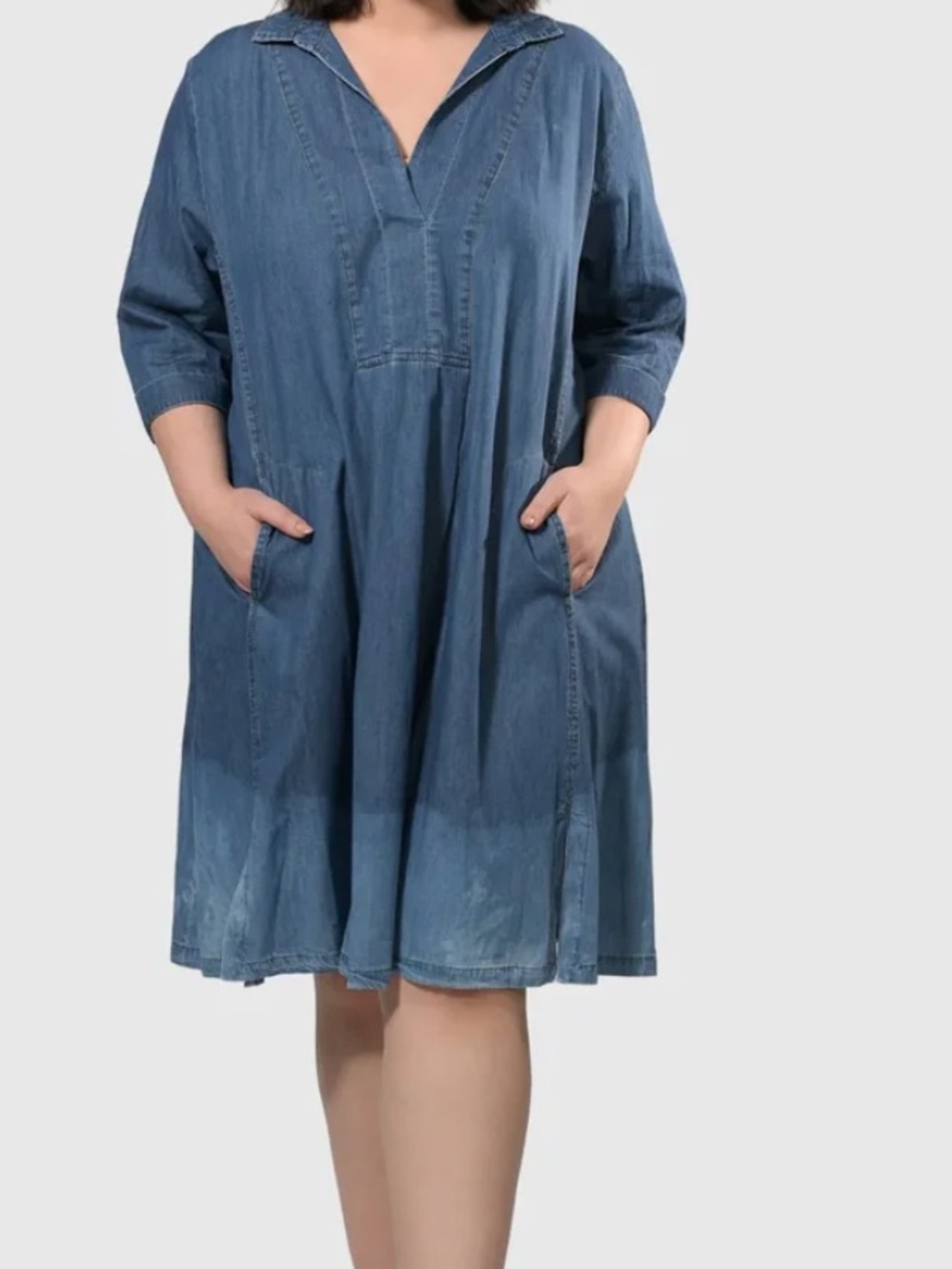 Alembika PAS OMBRÉ SWING DRESS, DENIM